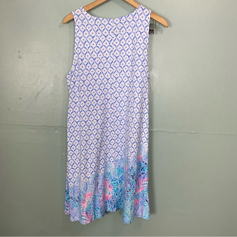 Lilly Pulitzer Luella‎ Mini Dress XL Blue White Sleeveless